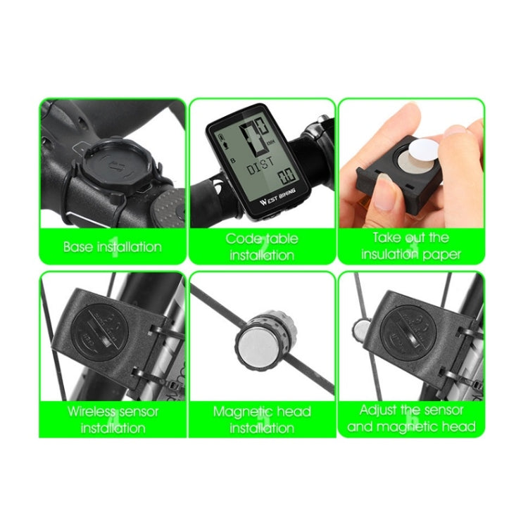 WEST BIKING Mountain Road Bike Five Language Code Table USB Riding Wireless Code Table Speedometer(Black) - Speedometers by WEST BIKING | Online Shopping South Africa | PMC Jewellery | Buy Now Pay Later Mobicred