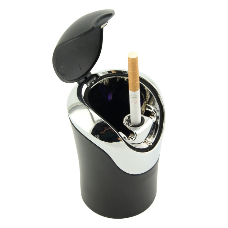 N10 Mini Car Loaded Ashtray With Lamp And Cover Car Supplies(Silver) - Ashtrays by PMC TechLife | Online Shopping South Africa | PMC TechLife