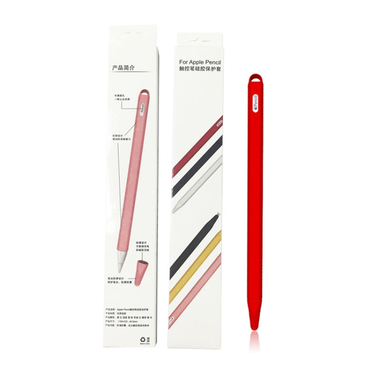 5 PCS Stylus Silicone Protective Case For Apple Pencil 2(Black) - Pencil Accessories by PMC TechLife | Online Shopping South Africa | PMC TechLife | Buy Now Pay Later Mobicred