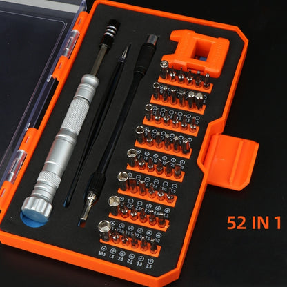 Obadun 9802B 52 in 1 Aluminum Alloy Handle Hardware Tool Screwdriver Set Home Precision Screwdriver Mobile Phone Disassembly Tool(Orange Box) - Screwdriver Set by Obadun | Online Shopping South Africa | PMC Jewellery