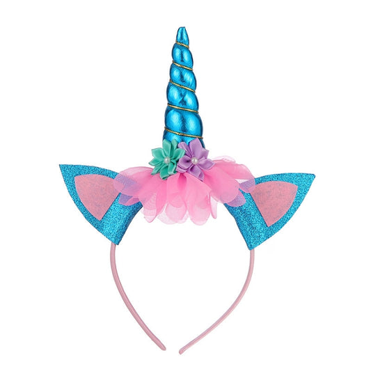 Unicorn Headband Children Birthday Festival Party Hair Accessories(Blue 1) - Holiday Decorations by PMC Jewellery | Online Shopping South Africa | PMC Jewellery
