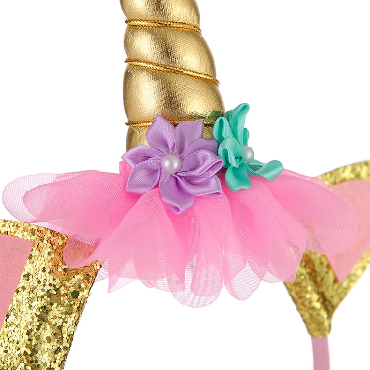 Unicorn Headband Children Birthday Festival Party Hair Accessories(Rose Red 1) - Holiday Decorations by PMC Jewellery | Online Shopping South Africa | PMC Jewellery