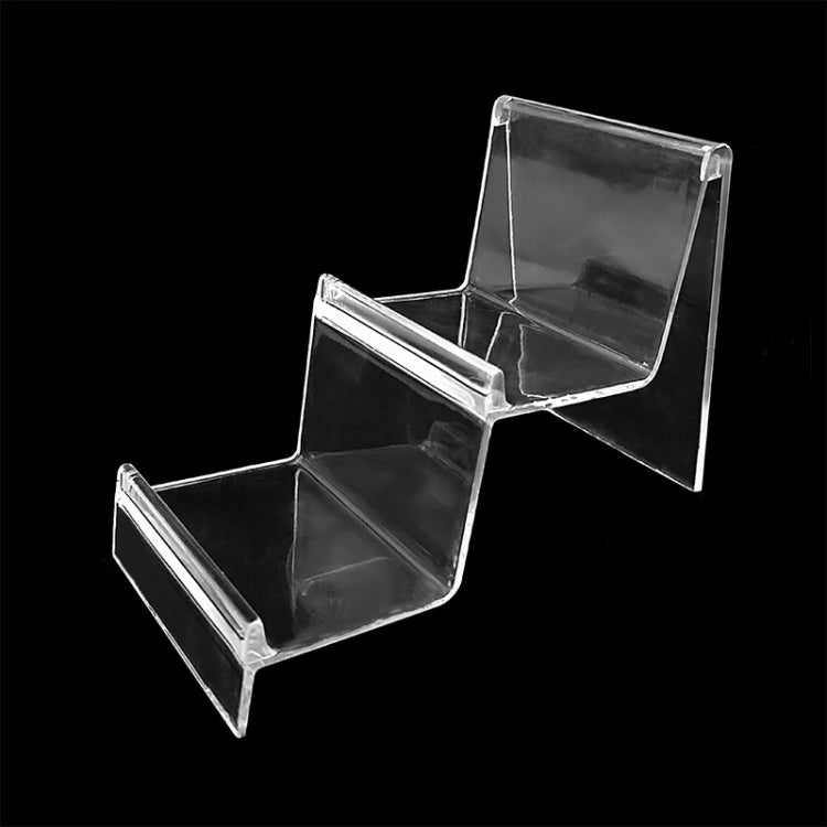 10 PCS Thickened Transparent Wallet Holder Plastic Phone Mask Display Stand Counter Display Stand,Specification: No. 3 2 Layer - Desktop Holder by PMC Jewellery | Online Shopping South Africa | PMC Jewellery