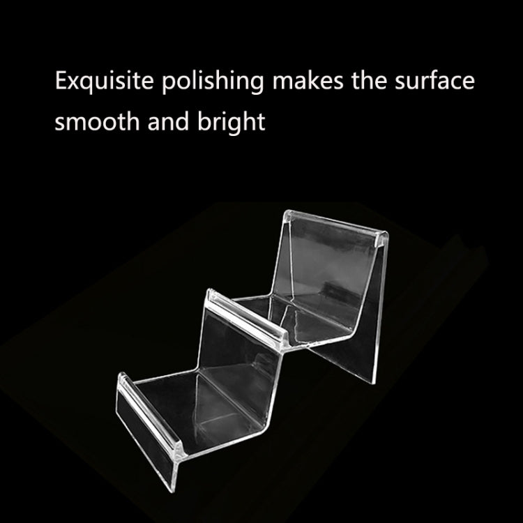10 PCS Thickened Transparent Wallet Holder Plastic Phone Mask Display Stand Counter Display Stand,Specification: No. 3 2 Layer - Desktop Holder by PMC TechLife | Online Shopping South Africa | PMC TechLife
