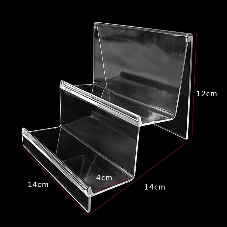 10 PCS Thickened Transparent Wallet Holder Plastic Phone Mask Display Stand Counter Display Stand,Specification: No. 4 2 Layer - Desktop Holder by PMC Jewellery | Online Shopping South Africa | PMC Jewellery