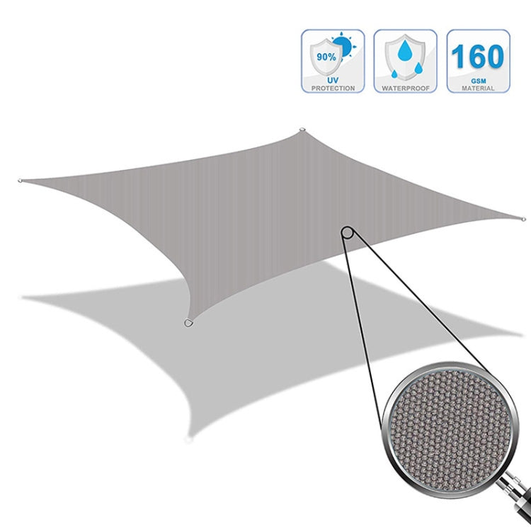 Outdoor Garden Sunshade Sail Waterproof Anti-UV Canopy, Size: 2m x 5m(Black) - Tents & Accessories by PMC Jewellery | Online Shopping South Africa | PMC Jewellery