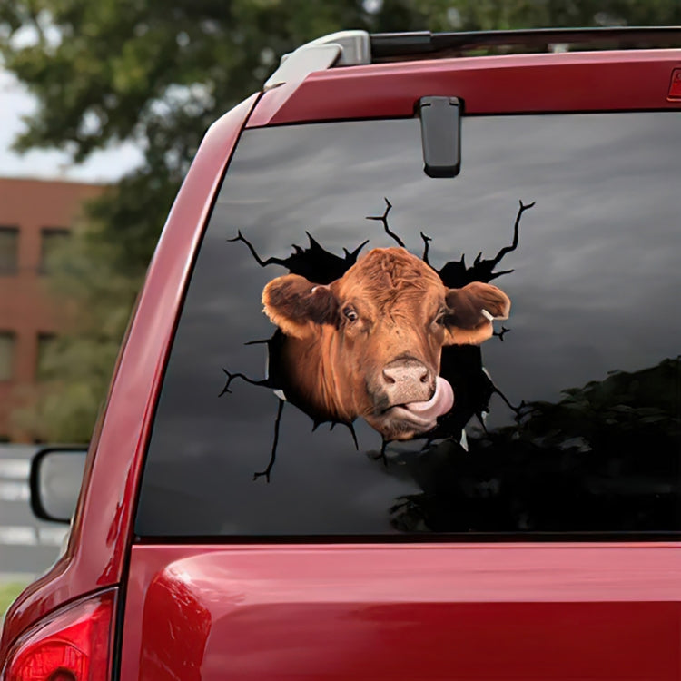 7 PCS Animal Wall Stickers Cattle Head Hoisting Car Window Static Stickers(Cow 02) - Decorative Sticker by PMC Jewellery | Online Shopping South Africa | PMC Jewellery