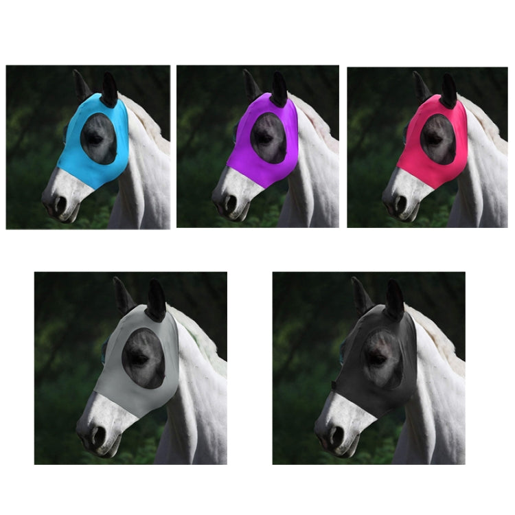 MMZ-001 Breathable Horse Mask Mosquito Insect And Fly Mask Equestrian Supplies(Black) - Horse Racing by PMC Jewellery | Online Shopping South Africa | PMC Jewellery