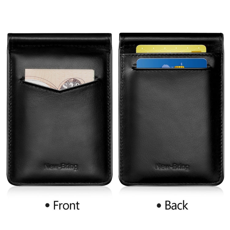 New-Bring Anti-Theft RFID Card Holder Men Ultra-Thin Card Holder Multi-Card Position ID Leather Case(Carbon Fiber) - Card & Passport Bags by PMC TechLife | Online Shopping South Africa | PMC TechLife | Buy Now Pay Later Mobicred