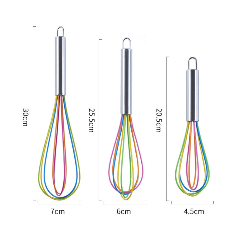 Silicone Egg Beater Home Egg Mixer Kitchen Gadgets Cream Baking Tools, Colour: 10 inch Black - Stirrer & Squeezer by PMC TechLife | Online Shopping South Africa | PMC TechLife