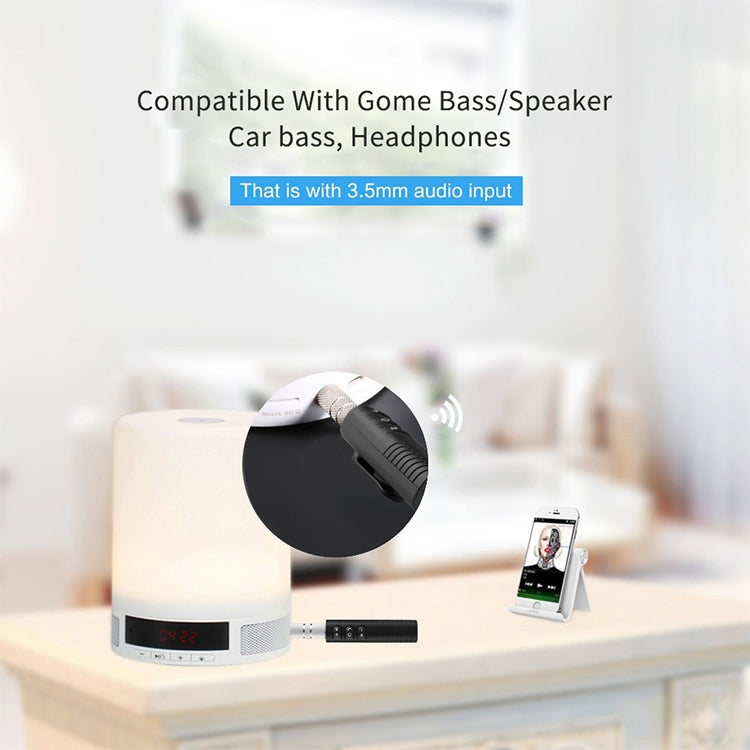 H-139 3.5mm Lavalier Bluetooth Audio Receiver with Metal Adapter(Black) - Audio Receiver Transmitter by PMC TechLife | Online Shopping South Africa | PMC TechLife