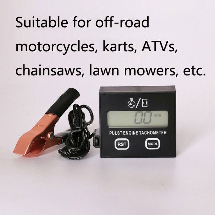 ZSB-03 Chain Saw Tachometer Gasoline Engine Lawn Mower High Tachometer Digital Display Induction Pulse Tachometer, Specification: Double Button Clip Version - free shipping - PMC TechLife - Order now!