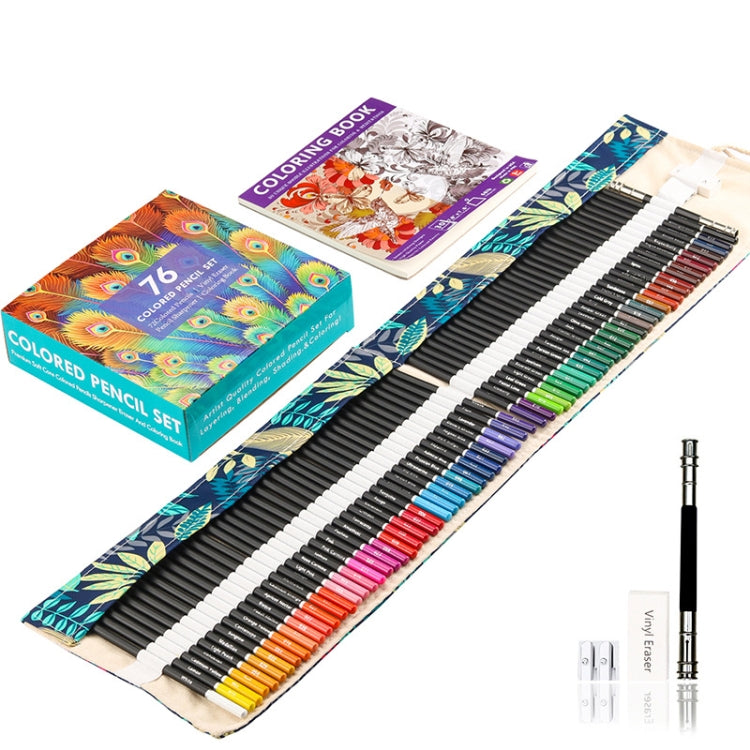 72 Colors Colored Pencils Set Hand-Painted Graffiti Colored Pencils With Roller Shutter Pencil Case - Art Supplies by PMC TechLife | Online Shopping South Africa | PMC TechLife