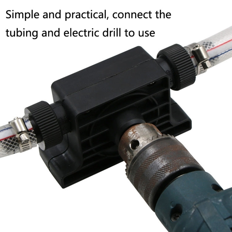 Portable Mini Water Pump Electric Drill Driven High Flow Oil Pump, Standard With Two Connectors(Black) - Others by PMC TechLife | Online Shopping South Africa | PMC TechLife
