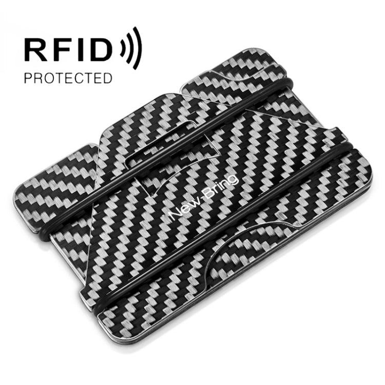 New Bring Metal Card Holder Anti-Demagnetization Anti-Theft Brush Anti-RFID Card Holder Ultra-Thin Card Holder Men Wallet(Carbon Fiber) - Antimagnetic RFID Package by New Bring | Online Shopping South Africa | PMC Jewellery | Buy Now Pay Later Mobicred