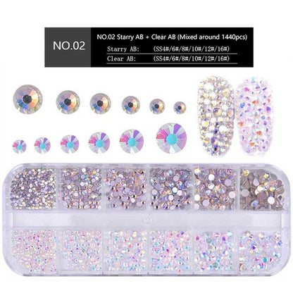 Nail Flat-back AB Crystal Strass 3D Charm Gems DIY Manicure Nail Art Decorations(02) - Nail Stickers by PMC Jewellery | Online Shopping South Africa | PMC Jewellery