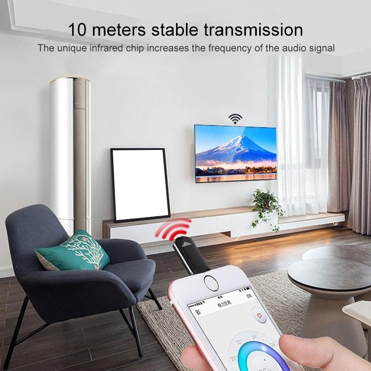 R09 Mobile Phone Intelligent Remote Control Infrared Mobile Phone Remote Control, Interface: 8 Pin (Black) - Phone Remote Control by PMC TechLife | Online Shopping South Africa | PMC TechLife | Buy Now Pay Later Mobicred