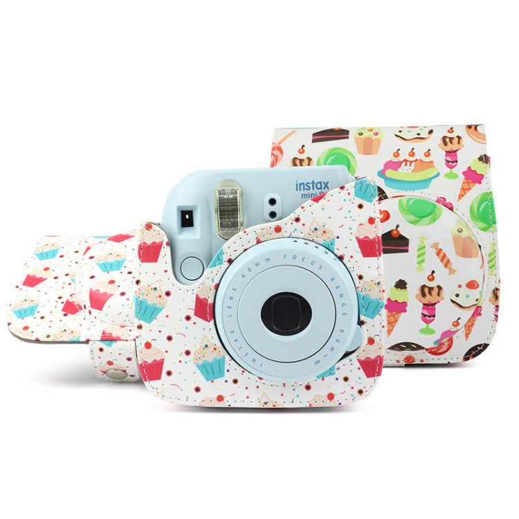 Full Body Camera PU Leather Case Bag with Strap for FUJIFILM instax mini 9 / mini 8+ / mini 8(Dessert Series) - Leather Bag by PMC TechLife | Online Shopping South Africa | PMC TechLife