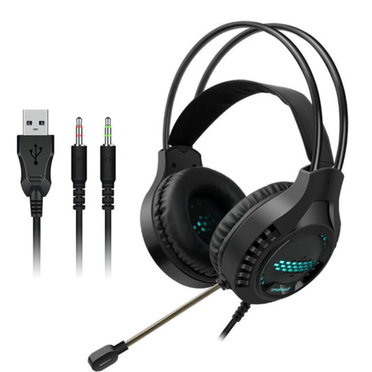 Smailwolf AK3 Headset Game Headphones Wired Luminous Desktop Computer Headset, Style: 3.5mm Double Plug - Multimedia Headset by PMC Jewellery | Online Shopping South Africa | PMC Jewellery