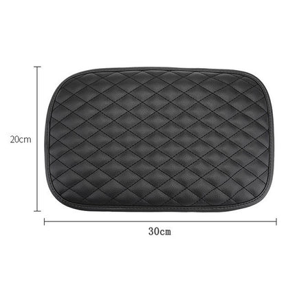 Leather Car Universal Central Armrests Pad Anti-Slip Armrest Box Mat(Black) - Seat Accessories by PMC Jewellery | Online Shopping South Africa | PMC Jewellery