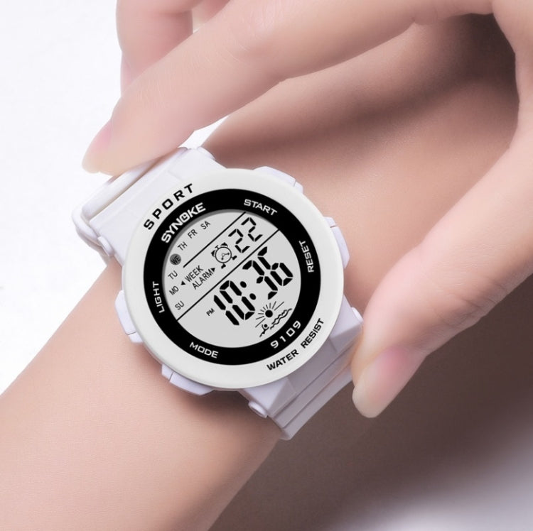 SYNOKE 9109 Student Multifunctional Waterproof Colorful Luminous Electronic Watch(Black) - Silicone Strap Watches by SYNOKE | Online Shopping South Africa | PMC Jewellery | Buy Now Pay Later Mobicred