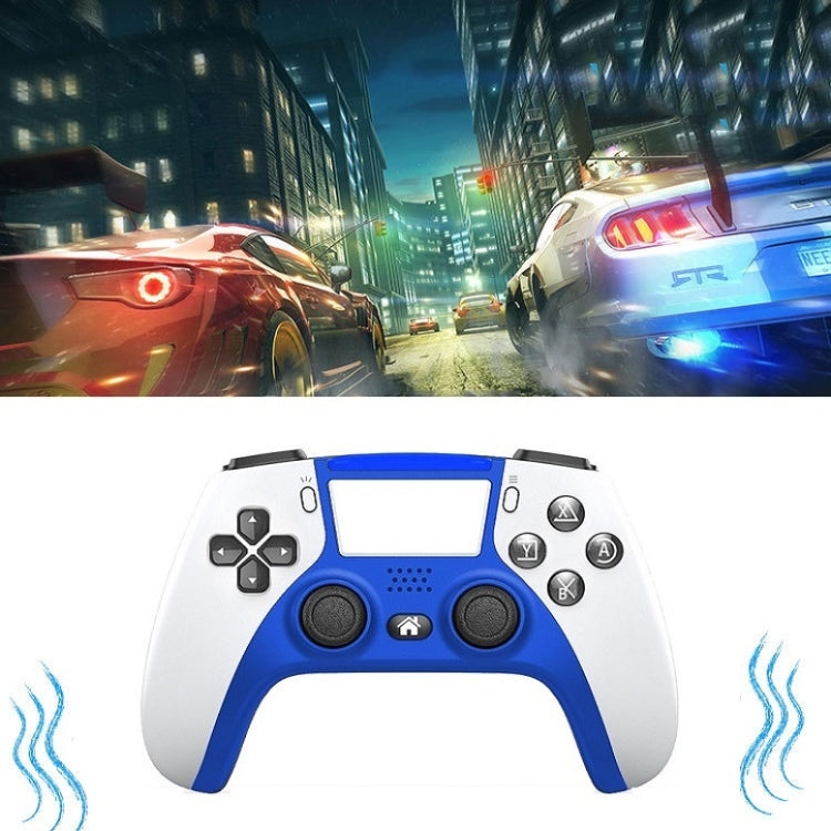 Bluetooth Wireless Six-Axis Programmable Dual-Vibration Gamepad For PS4(Red) - Gamepads by PMC Jewellery | Online Shopping South Africa | PMC Jewellery