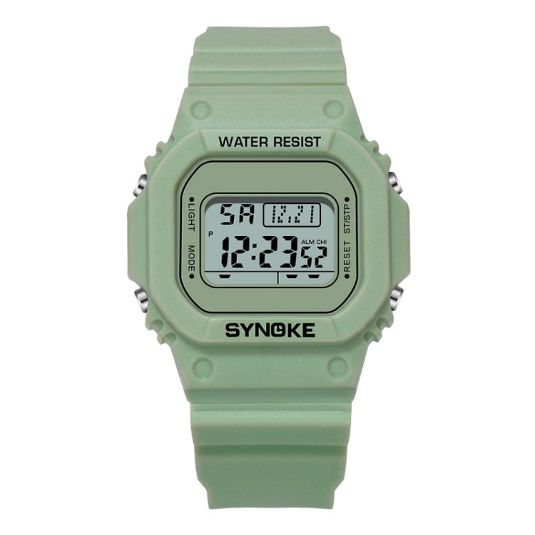 SYNOKE 9620 Couple Sports Plastic Strap Electronic Watch(Broth Green) - Couple Watches by SYNOKE | Online Shopping South Africa | PMC Jewellery | Buy Now Pay Later Mobicred