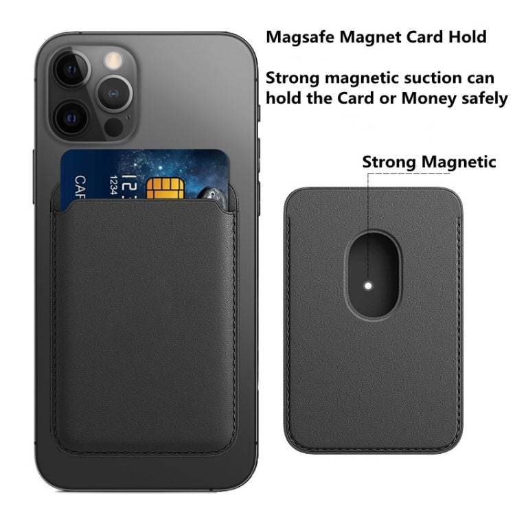 MagSafe Magnetic Leather Card Case Holster For iPhone (Indigo Sea BLue) - Card & Passport Bags by PMC TechLife | Online Shopping South Africa | PMC TechLife | Buy Now Pay Later Mobicred