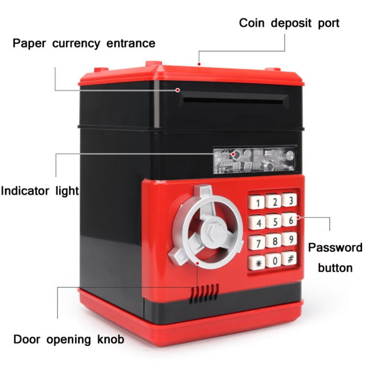 Password Safe Deposit Box Children Automatic Savings ATM Machine Toy, Colour: White Blue - free shipping - PMC TechLife - Order now!