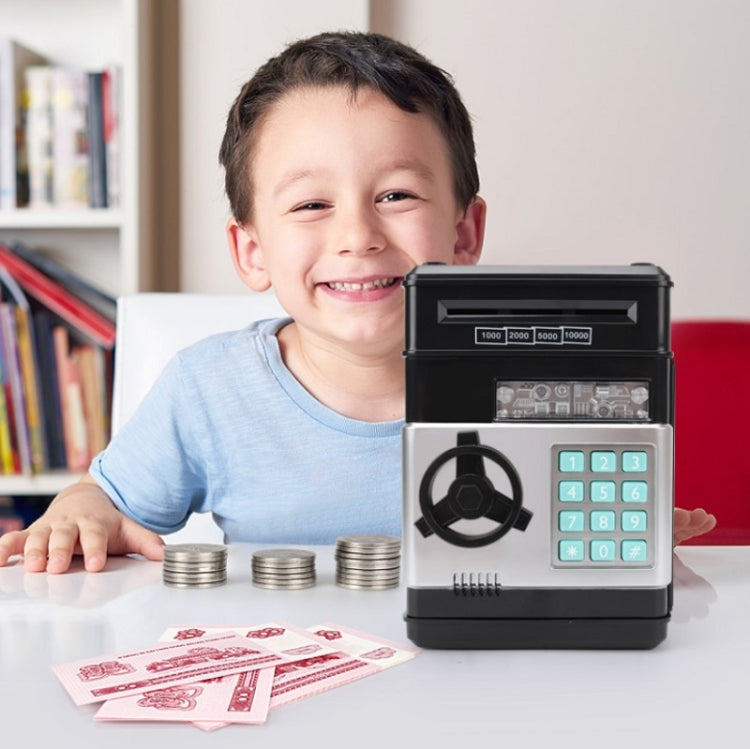 Password Safe Deposit Box Children Automatic Savings ATM Machine Toy, Colour: White Blue - free shipping - PMC TechLife - Order now!
