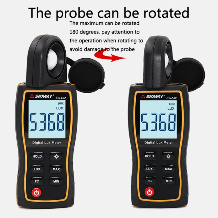 SNDWAY SW582 Handheld Digital Illuminance Meter High-Precision Digital Light Meter(SW582) - free shipping - PMC TechLife - Order now!