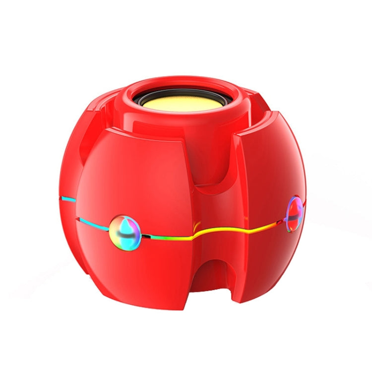 RGB Light Effect Gyro Shape Wireless Bluetooth Audio(Red) - Mini Speaker by PMC Jewellery | Online Shopping South Africa | PMC Jewellery