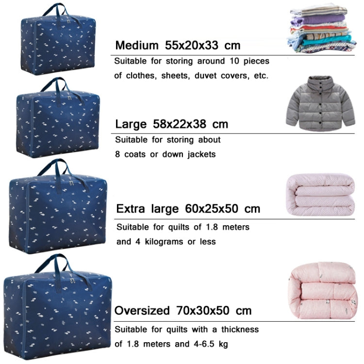 Oxford Cloth Quilt Moisture-Proof & Waterproof Storage Bag Zipper Portable Moving Luggage Bag, Specification: 58x38x22cm(Tibetan Cat) - Storage Bags by PMC Jewellery | Online Shopping South Africa | PMC Jewellery