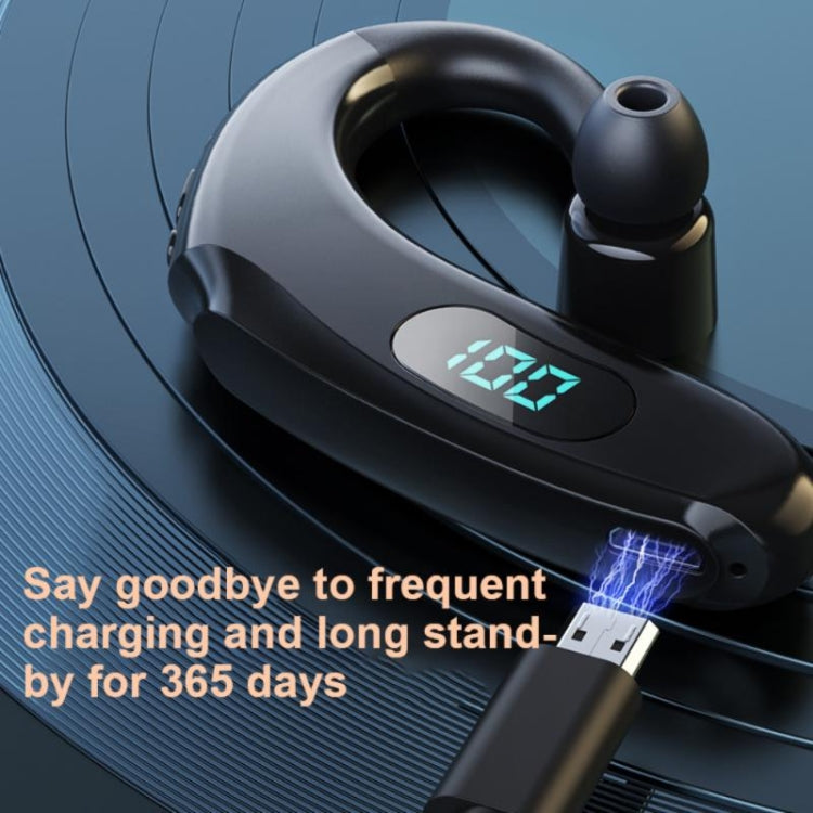 Q20 Bluetooth 5.2 Business Digital Display Sports Earhook Stereo Earphone(Black) - Bluetooth Earphone by PMC TechLife | Online Shopping South Africa | PMC TechLife