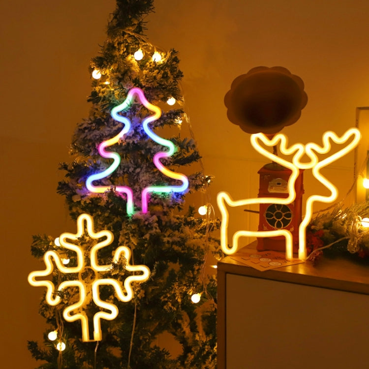 Christmas Decoration Neon Lights Wall-Mounted Ornaments, Spec: Bell-Warm Light - Decoration Lamps by PMC TechLife | Online Shopping South Africa | PMC TechLife