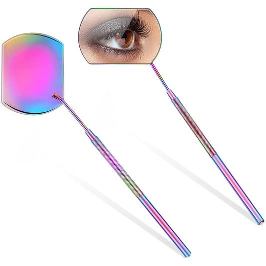 3 PCS Eyelash Extension Handheld Inspection Mirror Rectangular Lens Anti-Warping Root Anti-Fog Mirror Eyelash Mirror, Color Classification: Colorful - Mirror by PMC Jewellery | Online Shopping South Africa | PMC Jewellery