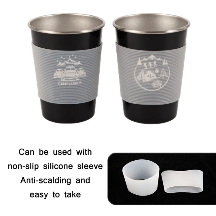 4 PCS / Set Outdoor Picnic Stainless Steel Cup With Storage Bag (Army Green) - Cookwares & Tablewares by PMC Jewellery | Online Shopping South Africa | PMC Jewellery