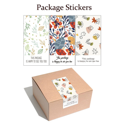 4 Packs 50 Sheets/Pack  Green Leaf Rectangular Stickers Gift Box Sealing Stickers(A3) - Sticker & Tags by PMC Jewellery | Online Shopping South Africa | PMC Jewellery