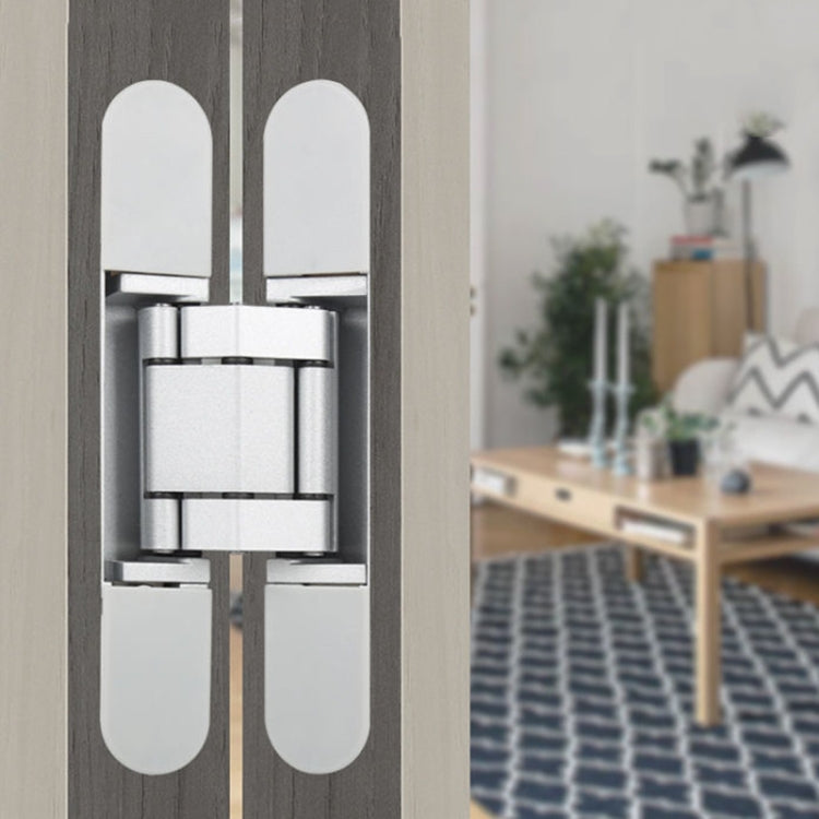 Three-Dimensional Adjustable Cross Hinge Folding Door Concealed Hinge, Specification: No. 3 Sand Silver 80kg - Furniture Accessories by PMC TechLife | Online Shopping South Africa | PMC TechLife