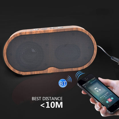 F3 Retro Wood-Grain Mini Bluetooth Speaker Support TF Card(Dark Grain) - Mini Speaker by PMC Jewellery | Online Shopping South Africa | PMC Jewellery