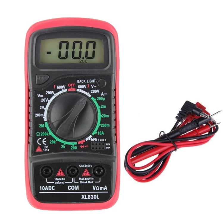 ANENG XL830L Multi-Function Digital Display High-Precision Digital Multimeter, Specification: Bubble Bag Packing(Red) - free shipping - PMC TechLife - Order now!
