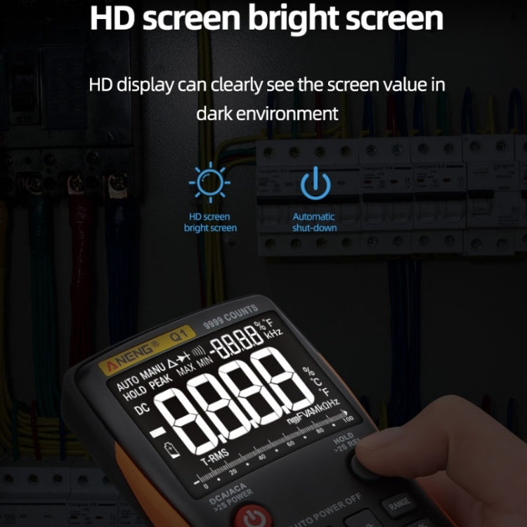 ANENG AN-Q1 Automatic High-Precision Intelligent Digital Multimeter, Specification: Standard with Cable(Orange) - free shipping - PMC TechLife - Order now!