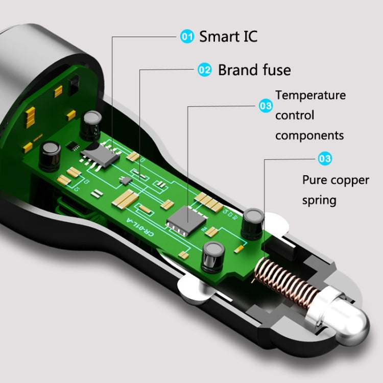 QL845C PD 45W USB-C / Type-C + QC 3.0 USB Car Charger(Black) - Car Charger by PMC Jewellery | Online Shopping South Africa | PMC Jewellery