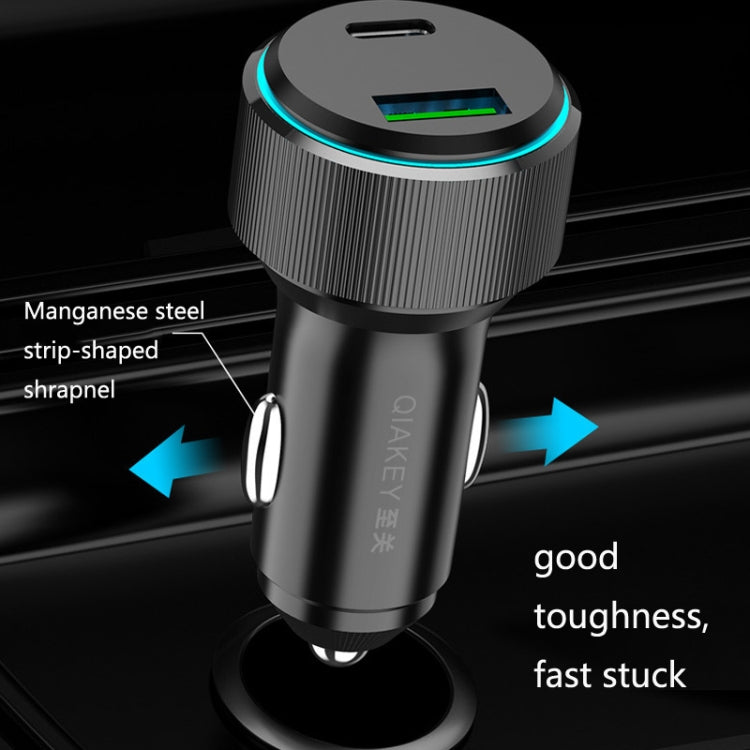 QIAKEY TM330 Dual Port Fast Charge Car Charger - Car Charger by QIAKEY | Online Shopping South Africa | PMC Jewellery