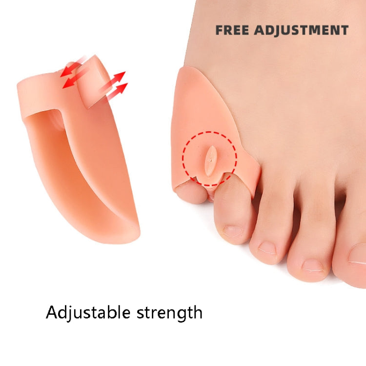 4 Pairs Adjustable Force Double Ring Toe Separator Overlapping Toe Separator(Skin Color) - Corrector by PMC Jewellery | Online Shopping South Africa | PMC Jewellery