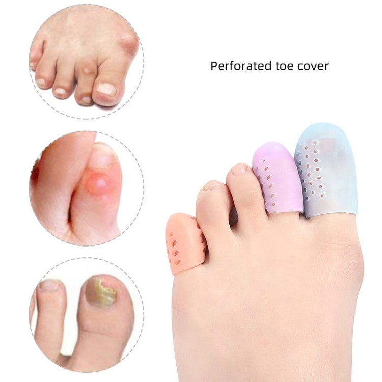 10 Pairs With Hole Toe Set High Heels Anti-Wear Anti-Pain Toe Protective Cover, Size: L(Transparent) - Corrector by PMC Jewellery | Online Shopping South Africa | PMC Jewellery