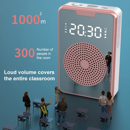 ZXL-H3 Portable Teaching Microphone Amplifier with Time Display, Spec: Wired Version (Rose Gold) - Loudspeaker by PMC Jewellery | Online Shopping South Africa | PMC Jewellery