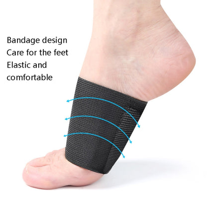 2 Pairs Flat Foot Bow Support Half Pad Elastic Bandage Foot Pad(Black L (43-46 Yards)) - Corrector by PMC Jewellery | Online Shopping South Africa | PMC Jewellery