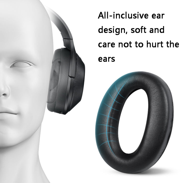 2 PCS Leather Headset Earmuffs for Sony 1000XM4 Champagne with Snap - Earmuff & Pad by PMC TechLife | Online Shopping South Africa | PMC TechLife