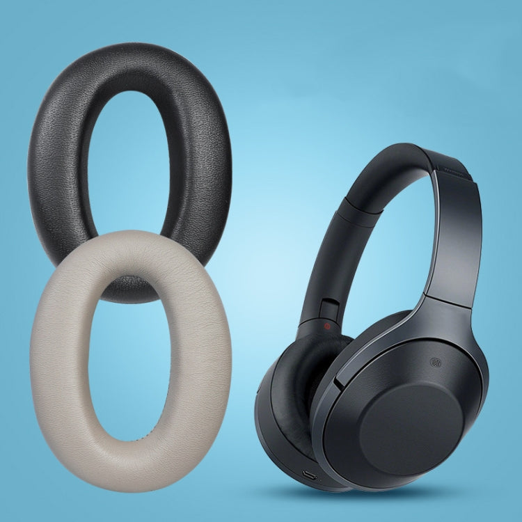 2 PCS Leather Headset Earmuffs for Sony 1000XM4 Champagne with Snap - Earmuff & Pad by PMC TechLife | Online Shopping South Africa | PMC TechLife